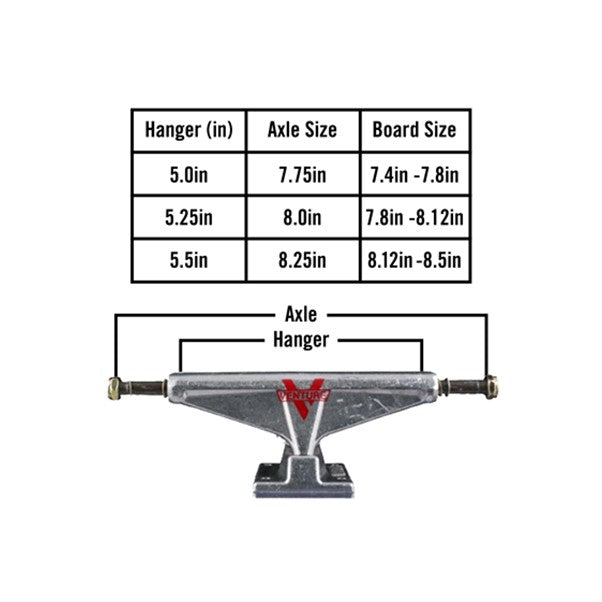 Venture High Skateboard Trucks Polished 5.8"
