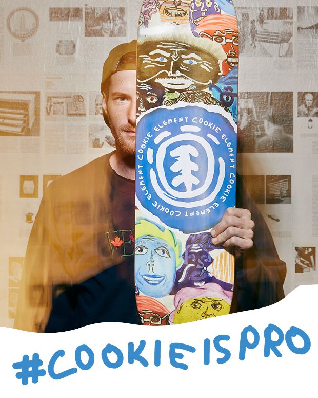 Chris 'Cookie' Colbourn is pro for Element skateboards