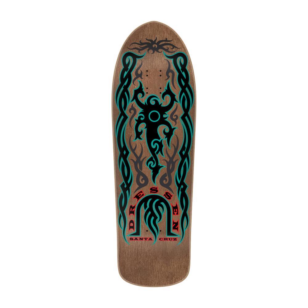 Santa Cruz Reissue Skateboard Deck Dressen Tribal Brown 9.9"