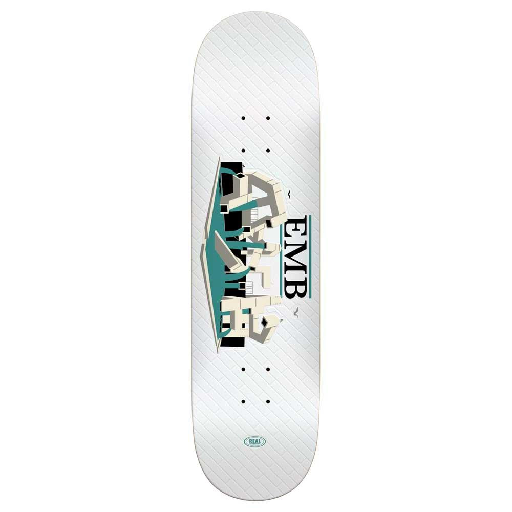 Real Team EMB Skateboard Deck White 8.25"