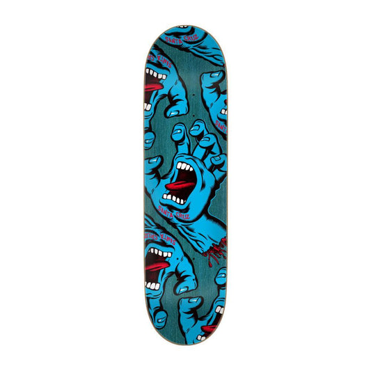 Santa Cruz Team Skateboard Deck Crowded Hand ATV Blue 8.25"