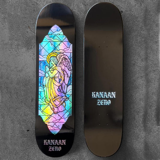 Zero Skateboard Deck Stained Glass Kanaan Dern Black 8.375"