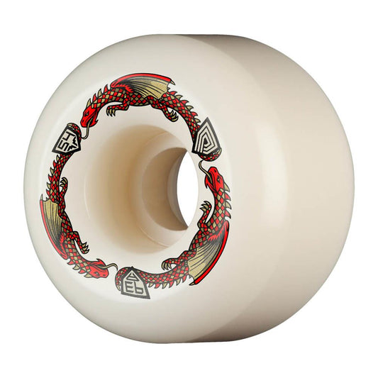 Powell Peralta Dragon Formula Skateboard Wheels 54mm x 39mm 93A A2 Off White Red