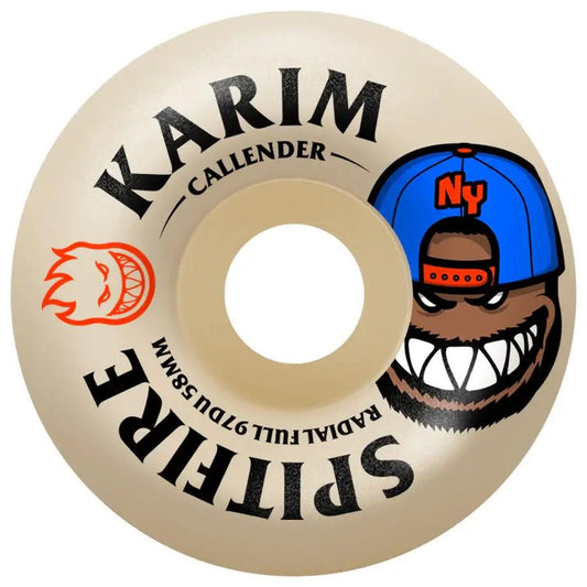 Spitfire Skateboard Wheels Formula Four Radial Full 97DU Karim Burn Squad Natural 58mm