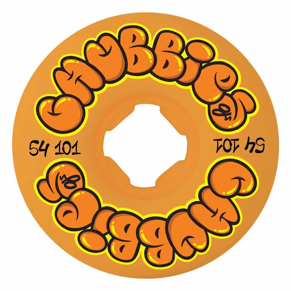 OJ Skateboard Wheels Throw Ups Chubbies 101a Citrus 54mm