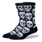 Stance Static Skull Crew Socks Black Large Uk7-11
