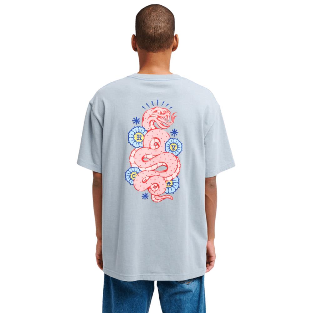 RVCA Dalas Snake Short Sleeve T-Shirt Monument Blue