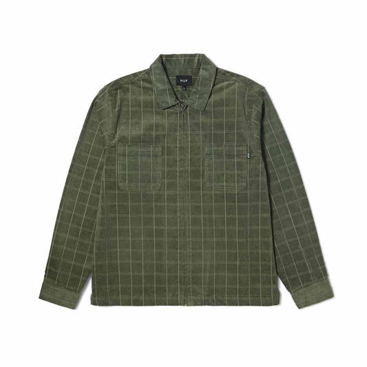 Huf Trenton Zip Shacket Olive