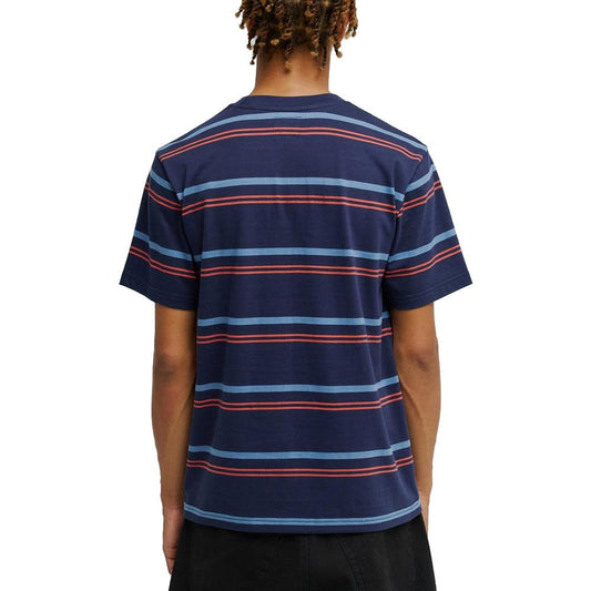DC Shoe Co Sheriff Stripe Short Sleeve T-Shirt Blue Black Iris