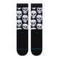 Stance Static Skull Crew Socks Black Large Uk7-11