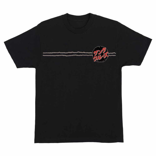 Santa Cruz T-Shirt Godzilla Destroyer Stripes T-Shirt Black