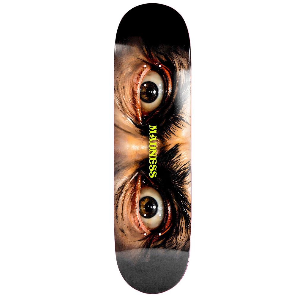 Madness Eyes R7 Skateboard Deck Black 8.5"