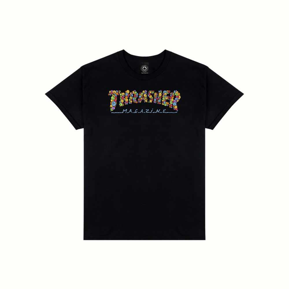 Thrasher Magazine Smile By Spanky T-Shirt Black