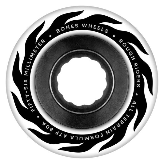 BONES™ Rough Riders Eternal Flame White ATF Skateboard Wheels 80A 56mm