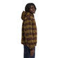 Element Dulcey Fuzzy Check Hooded Bomber Jacket Brushed Plaid Mole