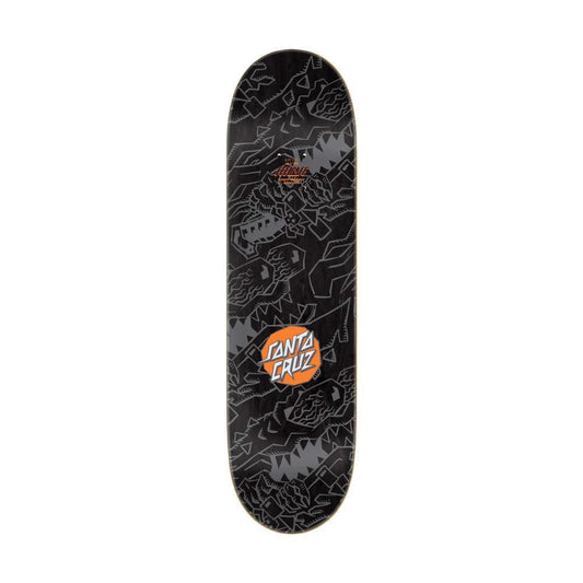 Santa Cruz Skateboard Deck Meek Scratched Slasher FB Grey/Orange 8.25"