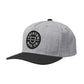 Brixton Crest NetPlus Snapback Cap Heather Grey Black One Size