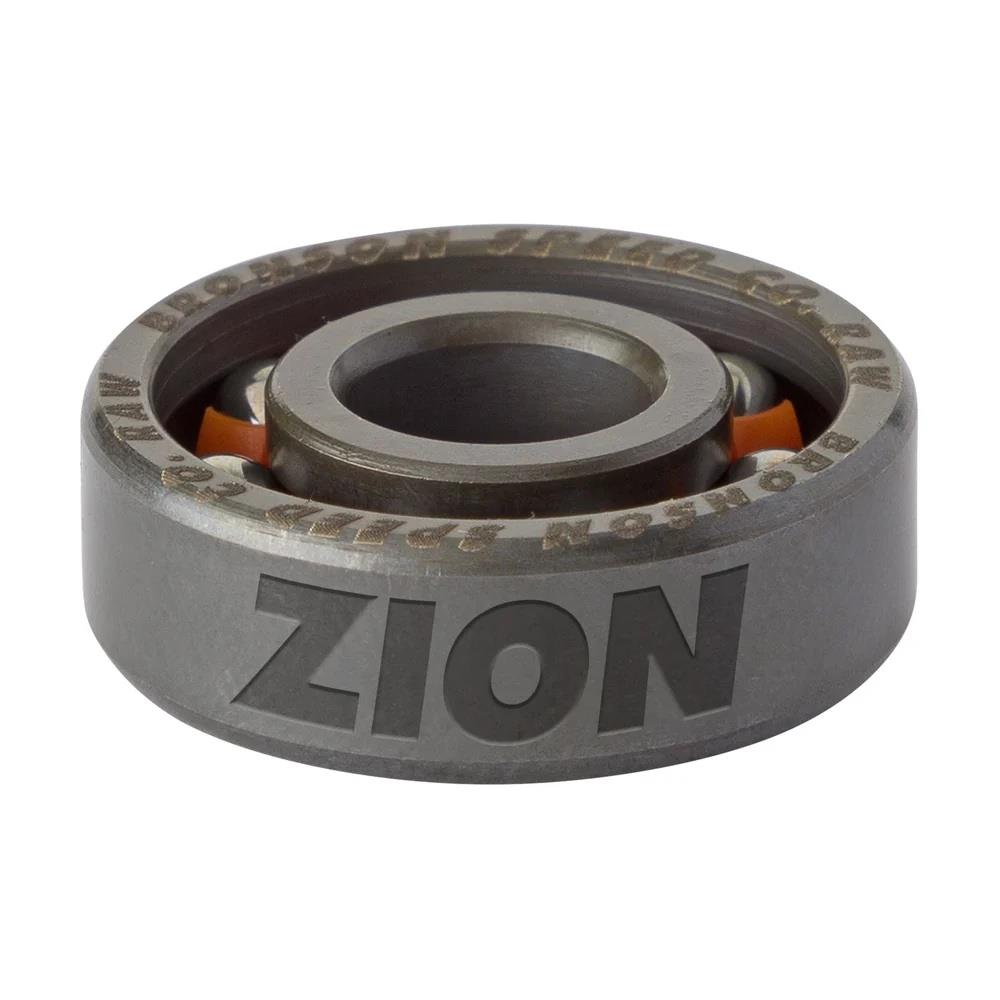 Bronson Speed Co. Skateboard Bearings Zion Wright Pro 6-Ball Raw Silver Orange