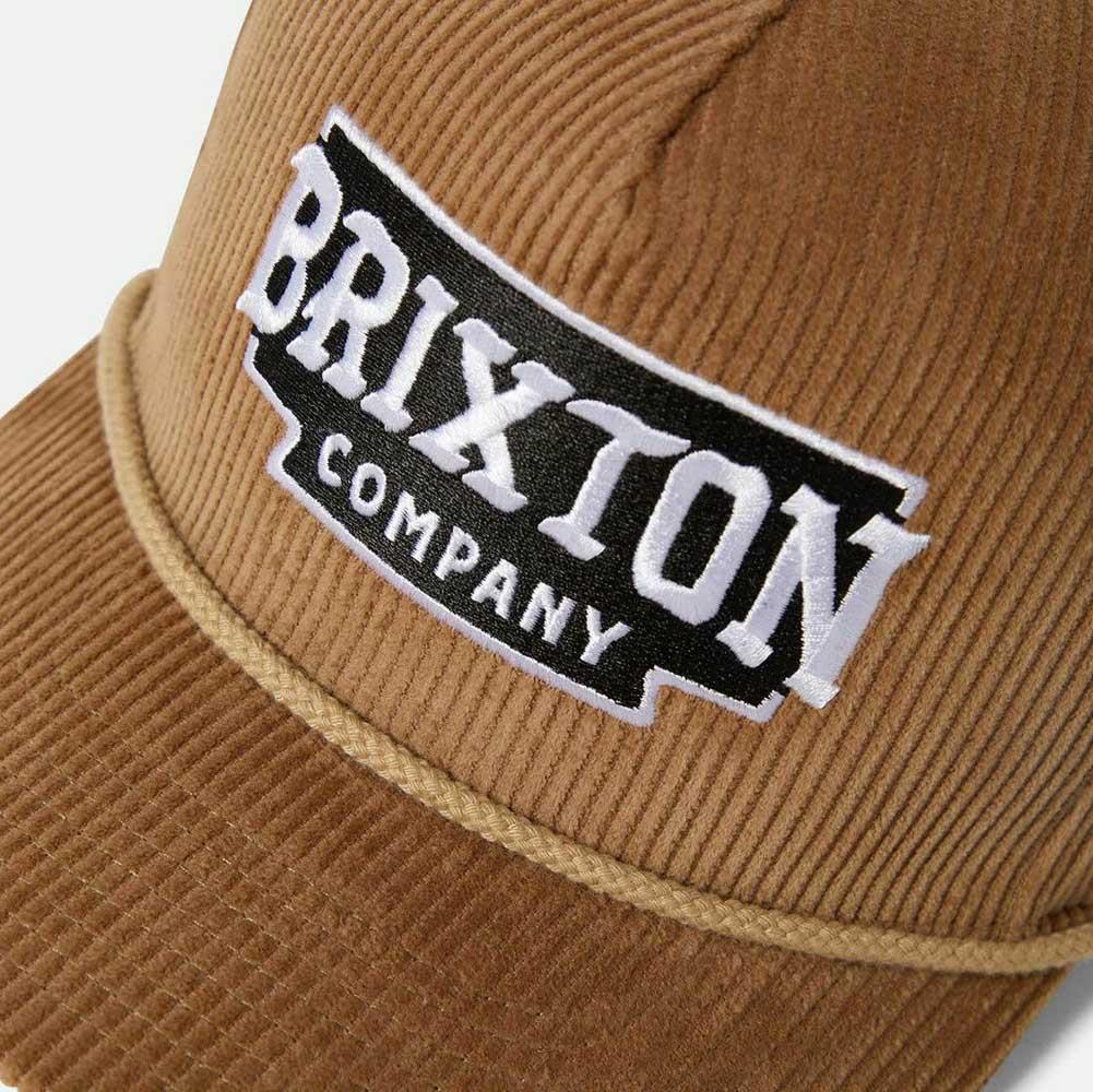 Brixton Pierson NetPLus Corduroy Snapback Cap Sand One Size