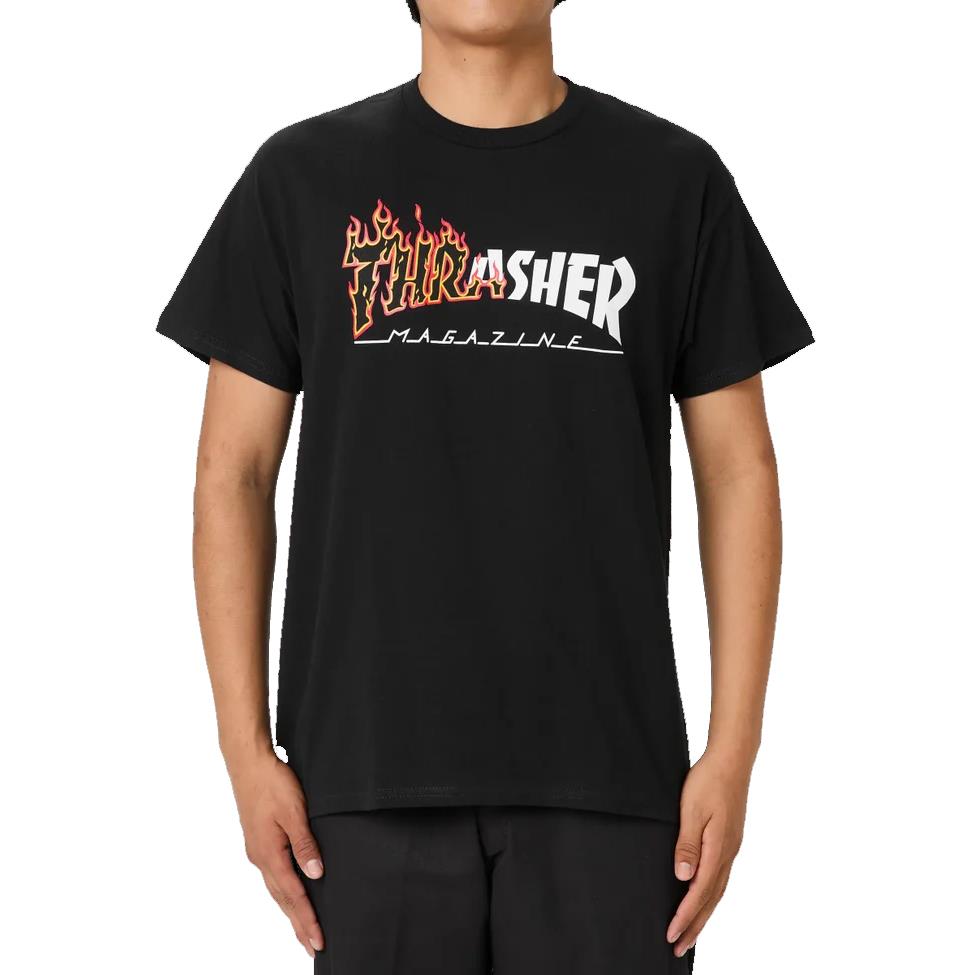 Thrasher Magazine T-Shirt Ignite Short Sleeve T Shirt Black