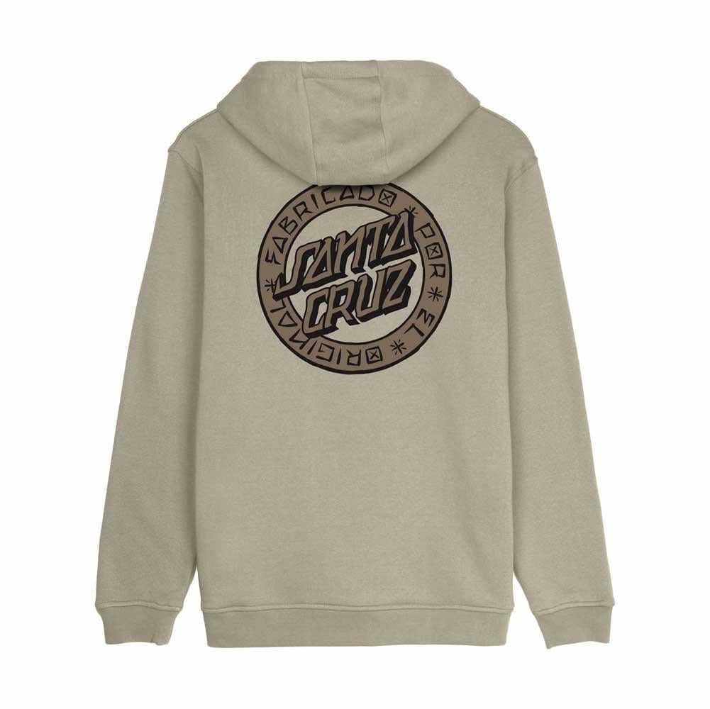 Santa Cruz Loco Dot Hooded Sweatshirt Stone Grey