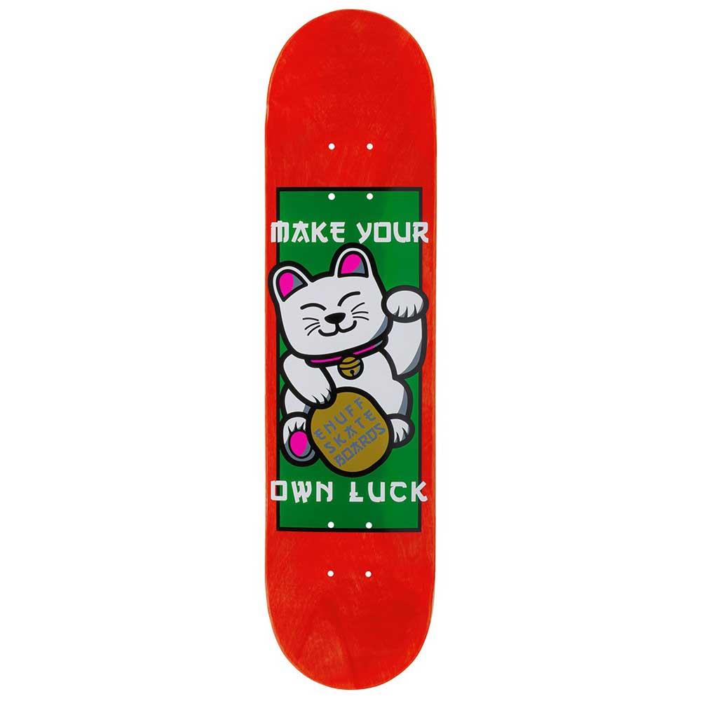 Enuff Designer Skateboard Deck Lucky Cat Red 7.75"