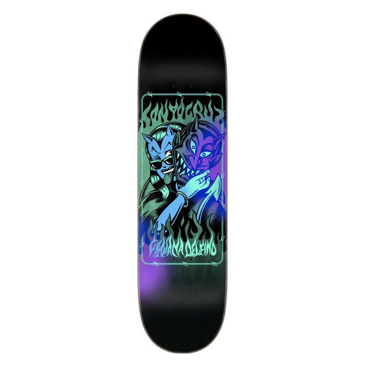 Santa Cruz Skateboard Deck Delfino Devil Mask Pro Blue 8.25"