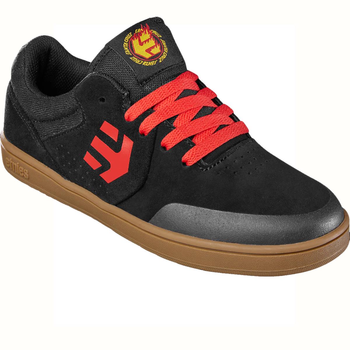 Etnies Marana X Santa Cruz Black Gum Black Skate Shoes