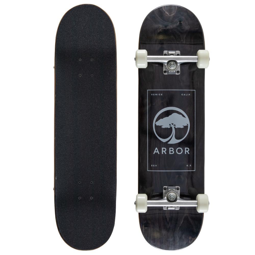 Arbor Street Complete Skateboard Street 8.5 Logo Black 8.5"