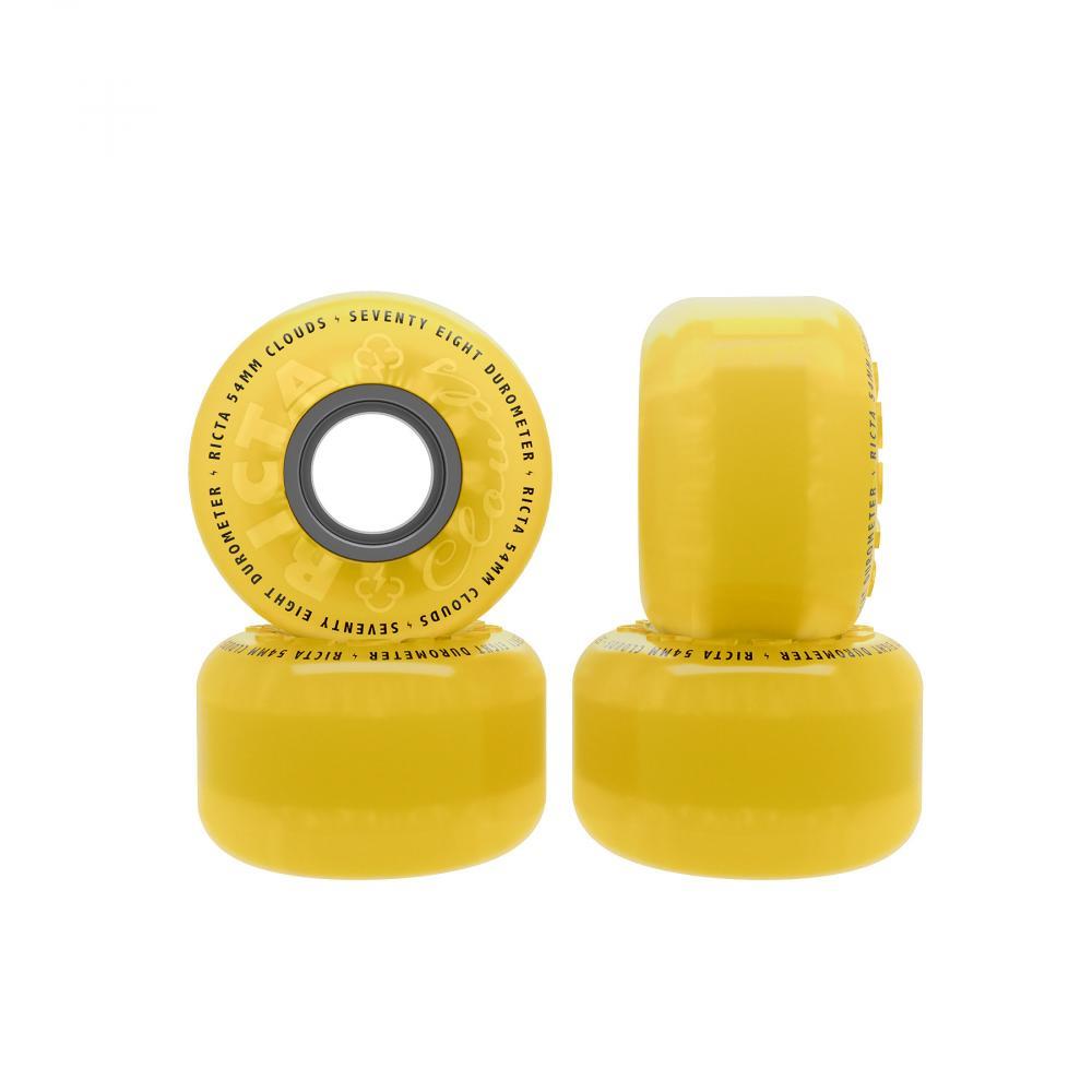 Ricta Skateboard Wheels Clouds 78a Yellow Black 54mm