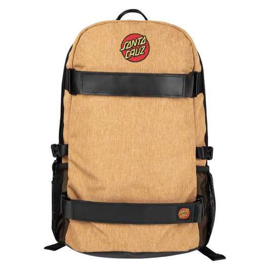 Santa Cruz Skatepack Backpack Classic Dot Embroidered Tan One Size