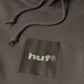Huf Box Logo Pullover Hooded Sweatshirt Dark Earth Brown