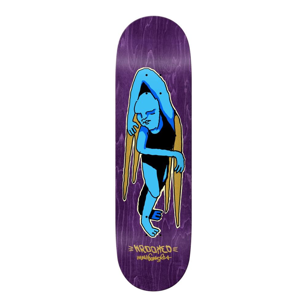 Krooked Gonz Lay Lying Skateboard Deck Blue 9.0"