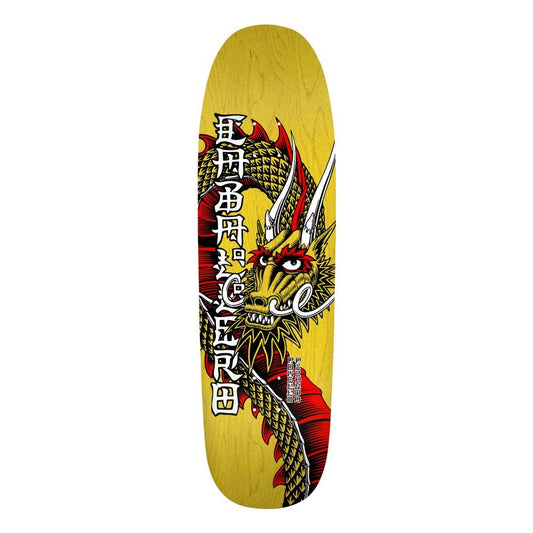 Powell Peralta Steve Caballero 'Ban This' Dragon Reissue Yellow Stain Skateboard Deck 9.265"