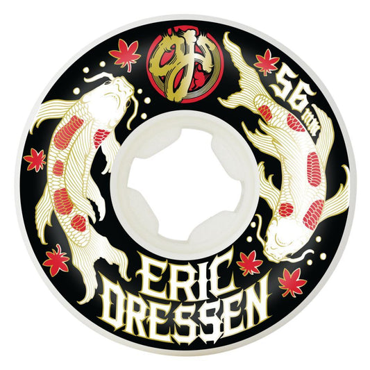 OJ Elite Hardline Skateboard Wheels Eric Dressen Koi 99a White 56mm