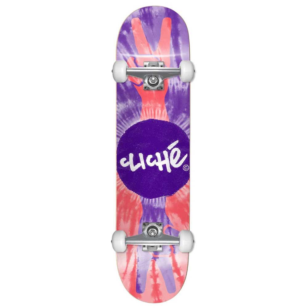 Cliché Peace Factory Complete Skateboard Purple Red 8''