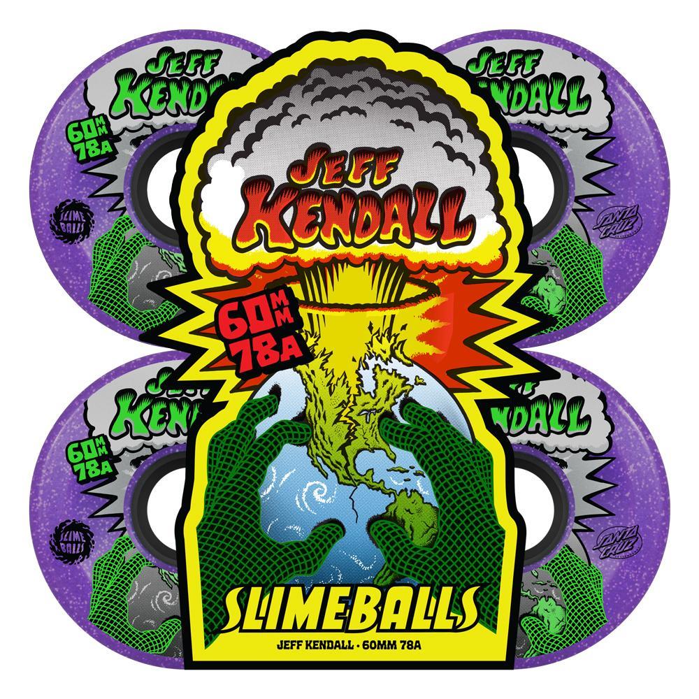 Slime Balls Skateboard Wheels Kendall End of the World 78a Purple 60mm