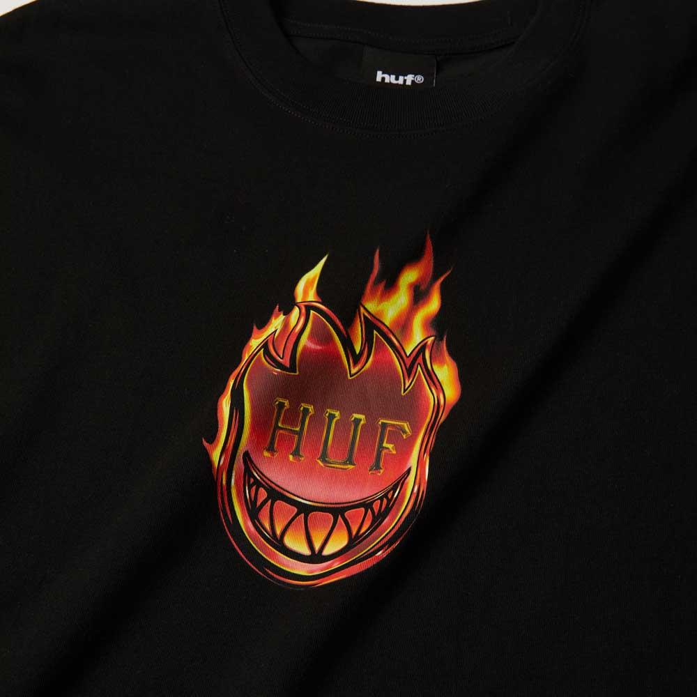 HUF X Spitfire Flame Galaxies Short Sleeve T-Shirt Black