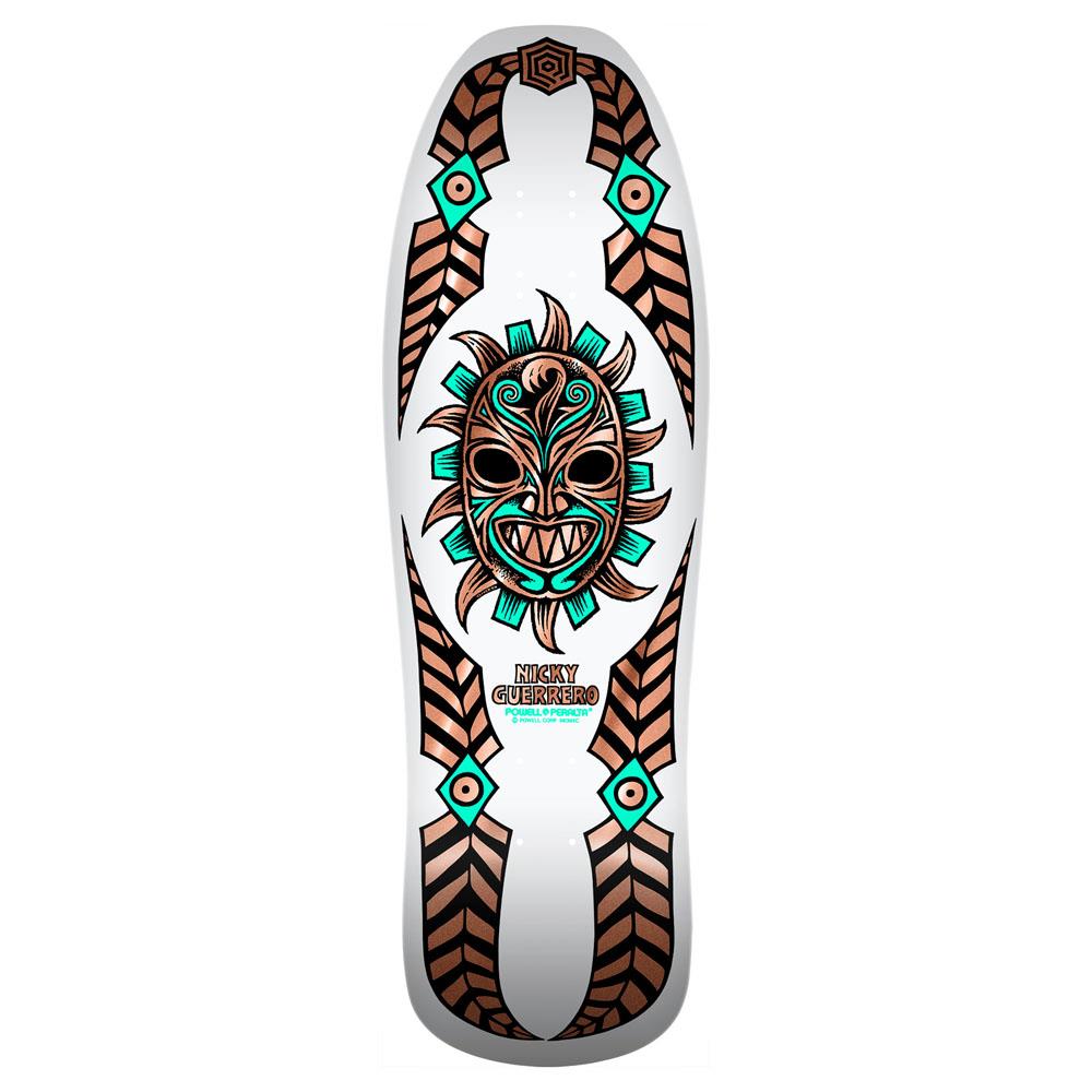 Powell-Peralta Nicky Guerrero Mask '08' White Copper Foil Skateboard Deck 10.11"