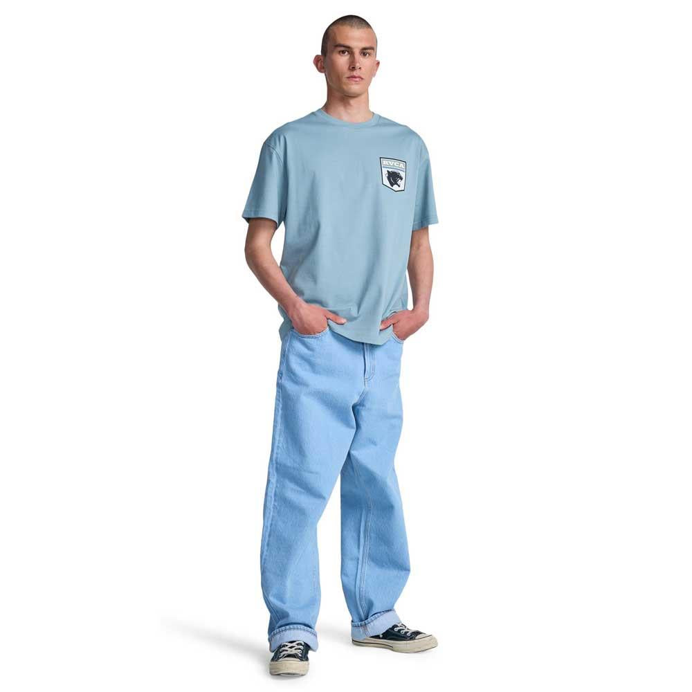 RVCA Pantero Short Sleeve T-Shirt Lead Blue