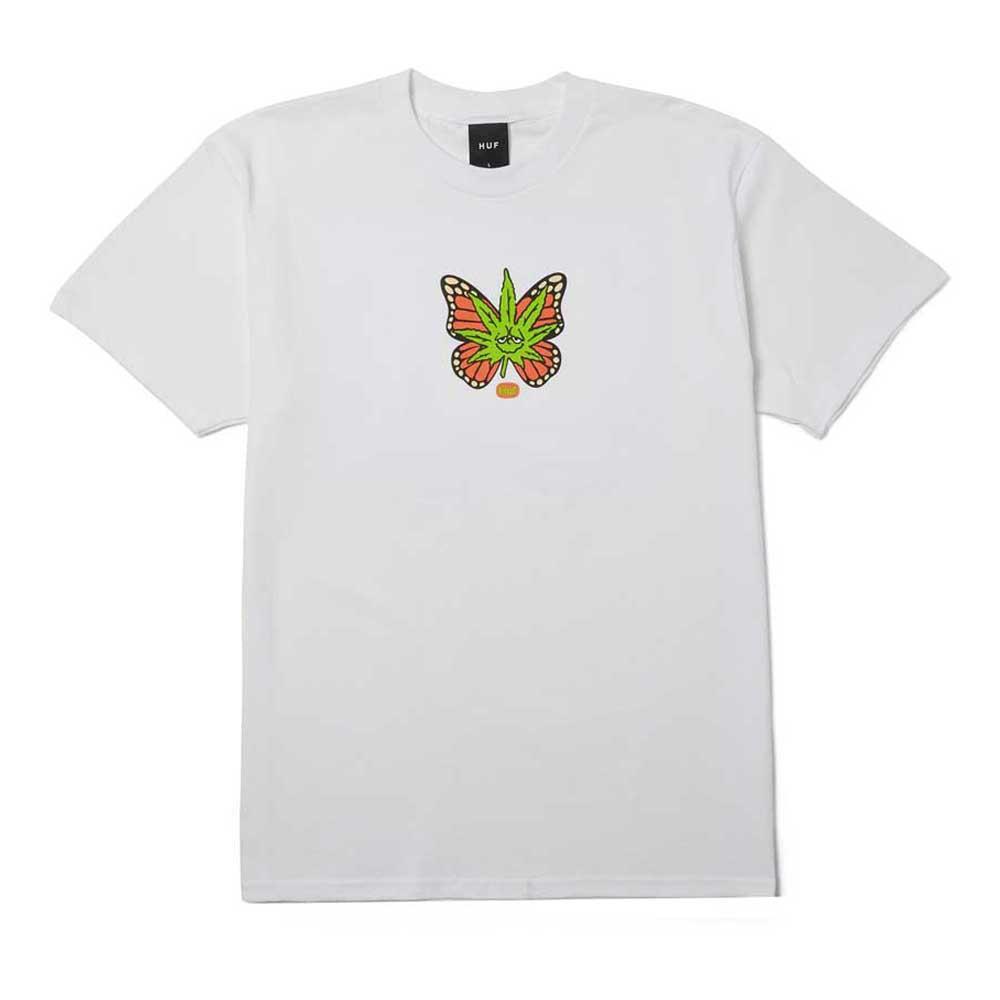 Huf Green Budderfly T-Shirt White
