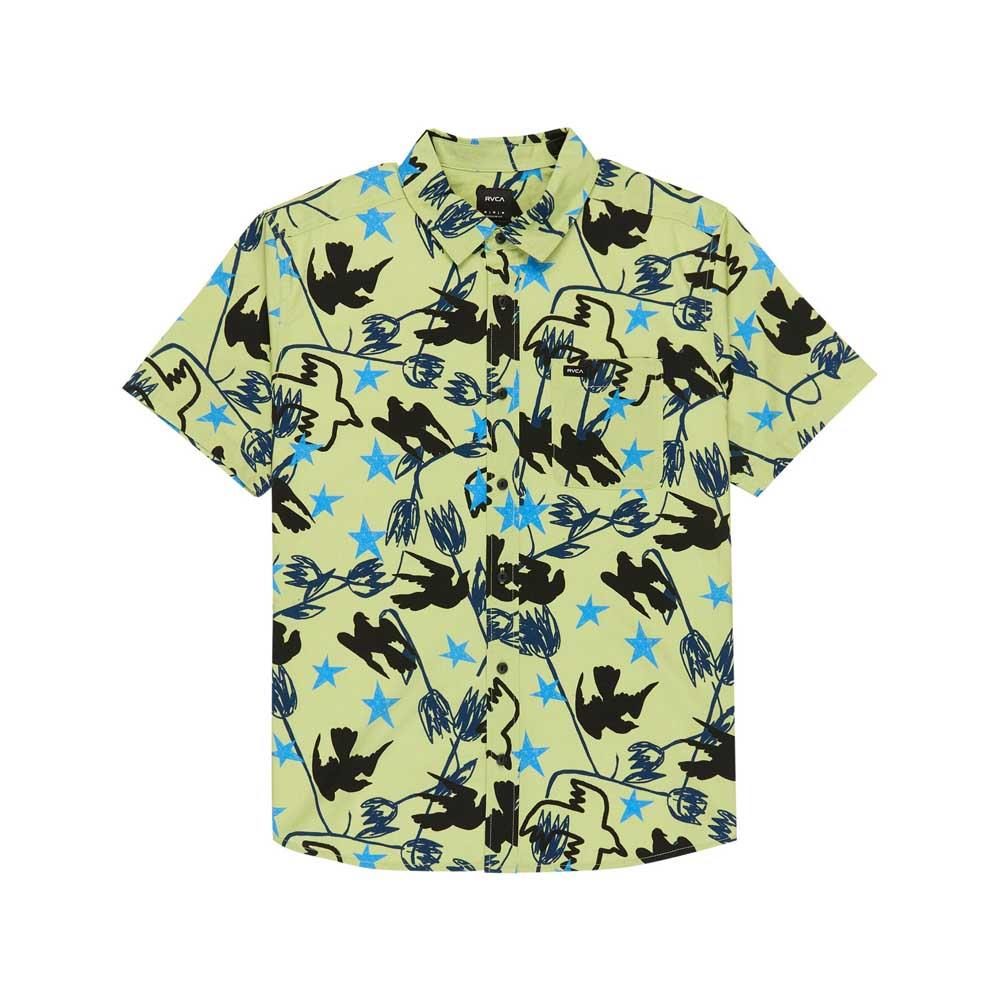 RVCA AF Dive In Short Sleeve Shirt Beechnut Green