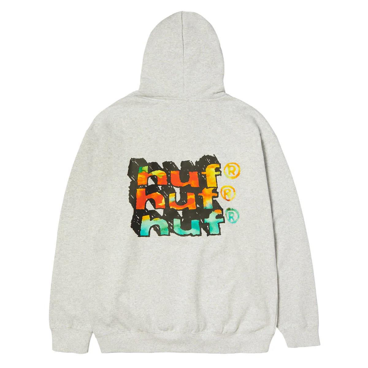 Huf Hand Stacked Pullover Hoodie Heather Grey