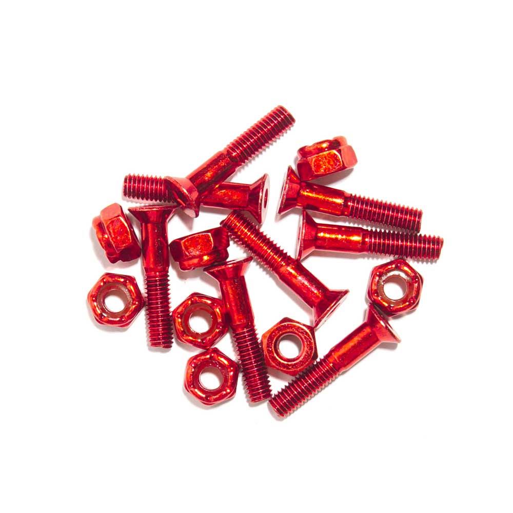 G-Tool 8 Pack of 1" Allen Skateboard Bolts Red