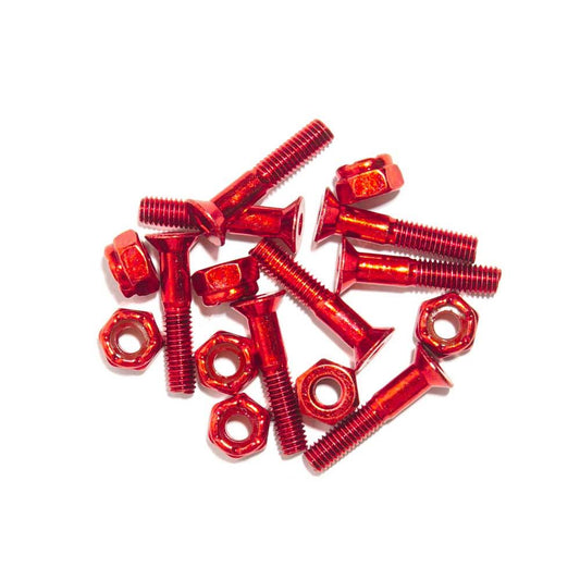 G-Tool 8 Pack of 1" Allen Skateboard Bolts Red