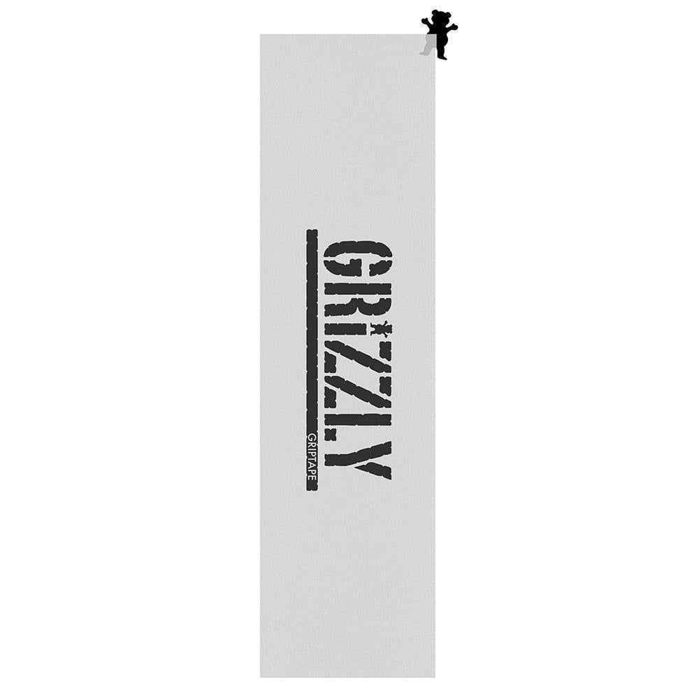 Grizzly Clear Logo Stamp Clear Griptape Sheet 9"