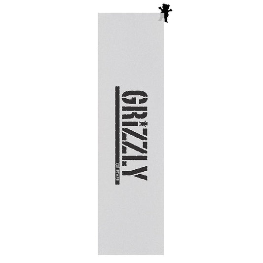 Grizzly Clear Logo Stamp Clear Griptape Sheet 9"