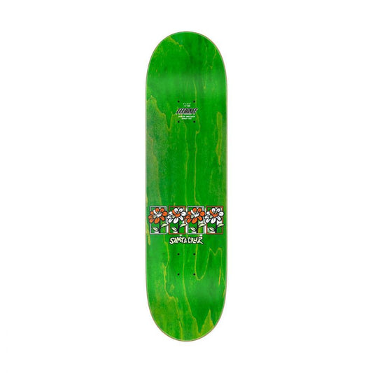 Santa Cruz Skateboard Deck Delfino Flower Frame FB Silver 8"