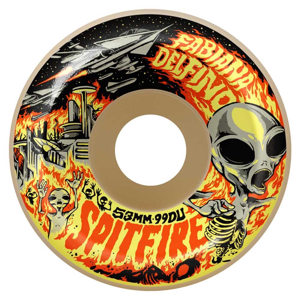 Spitfire Fabiana Invasion Skateboard Wheels Formula Four 4 99A Conical Full White 53mm
