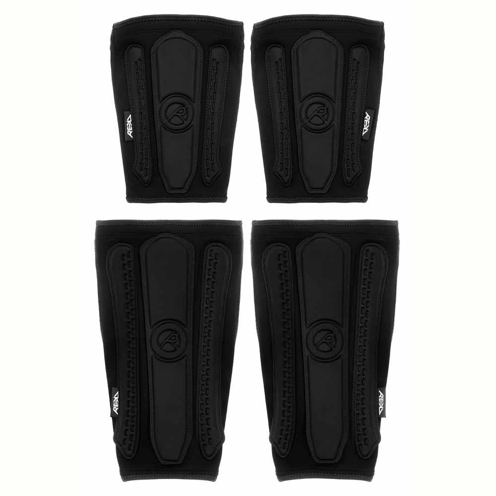 REKD Energy Covert Shin Impact Guards Black Long